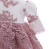 Trusou elegant pentru botez fete, roz pudrat, 13 piese, REC3399 - imagine 2