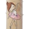Lumanare botez cu balerina brodata, crem, 30x7 cm, REC5002/48 - imagine 4