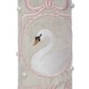 Lumanare botez cu lebada brodata, ivoire, 30x7 cm, REC5002/49 - imagine 4