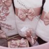 Trusou botez cu ingeras roz pudrat, 9 piese, REC3423 - imagine 3