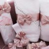 Trusou cu fluture pentru botez fetita, 9 piese, roz pudrat, Recostore®, REC3424 - imagine 7