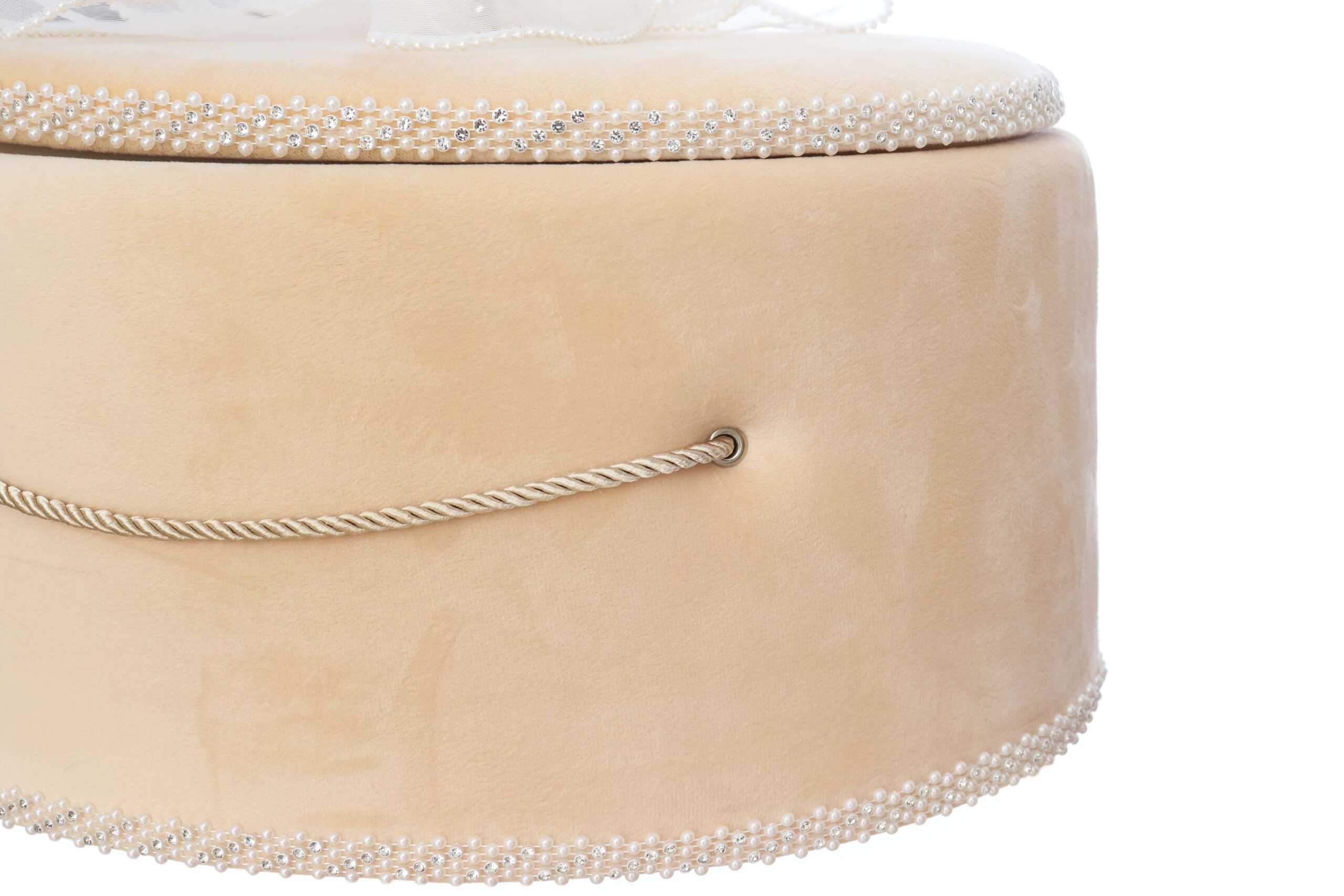 Trusou "Cu drag, din partea Nasilor" pentru botez, 9 piese, crem, Recostore®, REC3428 - imagine 4