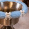 Decor elegant pentru cristelnita, tull bleu cu fundite, 3M, Recostore®, REC5016/6 - imagine 2