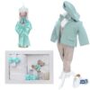 Set trusou elegant pentru botez baietel, model ursulet, 14 piese,  REC3447
