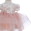 Rochita eleganta pentru botez, 3 piese, rochie, bentita si botosei, REC3448 - imagine 2
