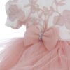 Rochita eleganta pentru botez, 3 piese, rochie, bentita si botosei, REC3448 - imagine 3