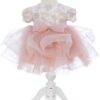 Rochita eleganta pentru botez, 3 piese, rochie, bentita si botosei, REC3448 - imagine 4