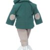 Costum elegant pentru botez, 5 piese, verde-crem, REC3452 - imagine 4
