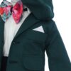 Costum verde pentru botez, 5 piese,  REC3453 - imagine 4