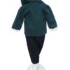 Costum verde pentru botez, 5 piese,  REC3453 - imagine 5