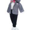 Costum gri pentru botez, 5 piese,  REC3454 - imagine 3
