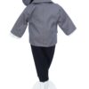 Costum gri pentru botez, 5 piese,  REC3454 - imagine 4
