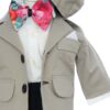 Costum crem pentru botez, 5 piese, REC3455 - imagine 2