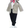 Costum crem pentru botez, 5 piese, REC3455 - imagine 3