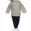 Costum crem pentru botez, 5 piese, REC3455 - imagine 4