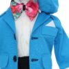 Costum turcoaz pentru botez, 5 piese, REC3456 - imagine 2