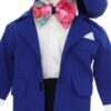 Costum albastru electric pentru botez, 5 piese, REC3457 - imagine 2
