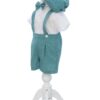 Costum verde de vara pentru botez, 4 piese, REC3471 - imagine 3