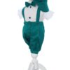 Costum verde cu maneca scurta pentru botez, 4 piese,  REC3473 - imagine 3