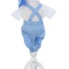 Costum bleu cu maneca scurta pentru botez, 4 piese,  REC3475 - imagine 4