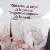 Trusou pentru botez de fete, Model cu Lebada, roz pudrat, 8 piese, Recostore®, REC2624 - imagine 4