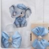 Set trusou pentru botez cu elefant bleu, 14 piese, Recostore® REC3527 - imagine 4