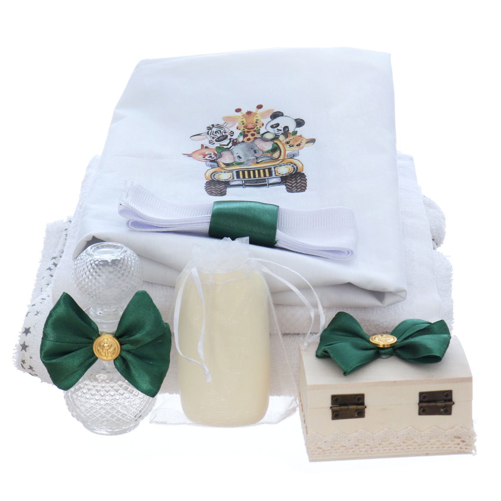 Set trusou pentru botez cu tematica safari, 14 piese, Recostore® REC3528 - imagine 2