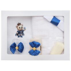Trusou botez cu urs print, 7 piese, Recostore®, REC5012/31