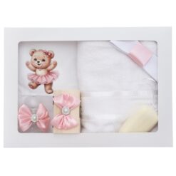 Trusou botez cu ursulet balerina, 7 piese, Recostore®, REC5012/33