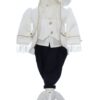 Costumas de print pentru botez, alb-bleumarin,  5 piese, REC3520