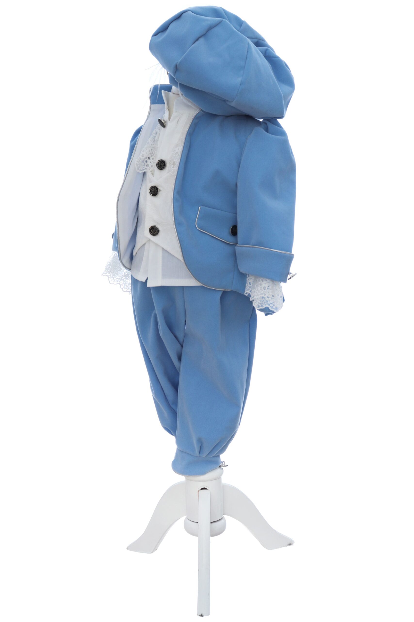 Costumas de print pentru botez, bleu, 5 piese, REC3525 - imagine 3