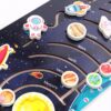 Joc educativ din lemn, labirint sistemul solar cu planete, dimensiune 39.5 cm x 22 cm, REC2916 - imagine 4