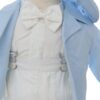 Trusou complet pentru botez de baieti, trusou simplu, lumanare cu "Radacini si aripi de la parinti", costum si pantofiori, bleu, 15 piese, Recostore®, REC2650 - imagine 3