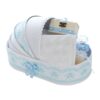 Trusou complet pentru botez de baieti, trusou simplu, lumanare cu "Radacini si aripi de la parinti", costum si pantofiori, bleu, 15 piese, Recostore®, REC2650 - imagine 10