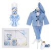 Set trusou pentru botez cu elefant bleu, 14 piese, Recostore® REC3527