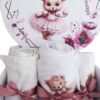 Trusou pentru botez de fete, Model cu Ursulet, roz pudrat, 8 piese, Recostore®, REC2626 - imagine 4