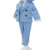 Costumas elegant cu inchidere in 4 nasturi pentru botez baietel, bleu, 5 piese, Recostore® REC3536 - imagine 4