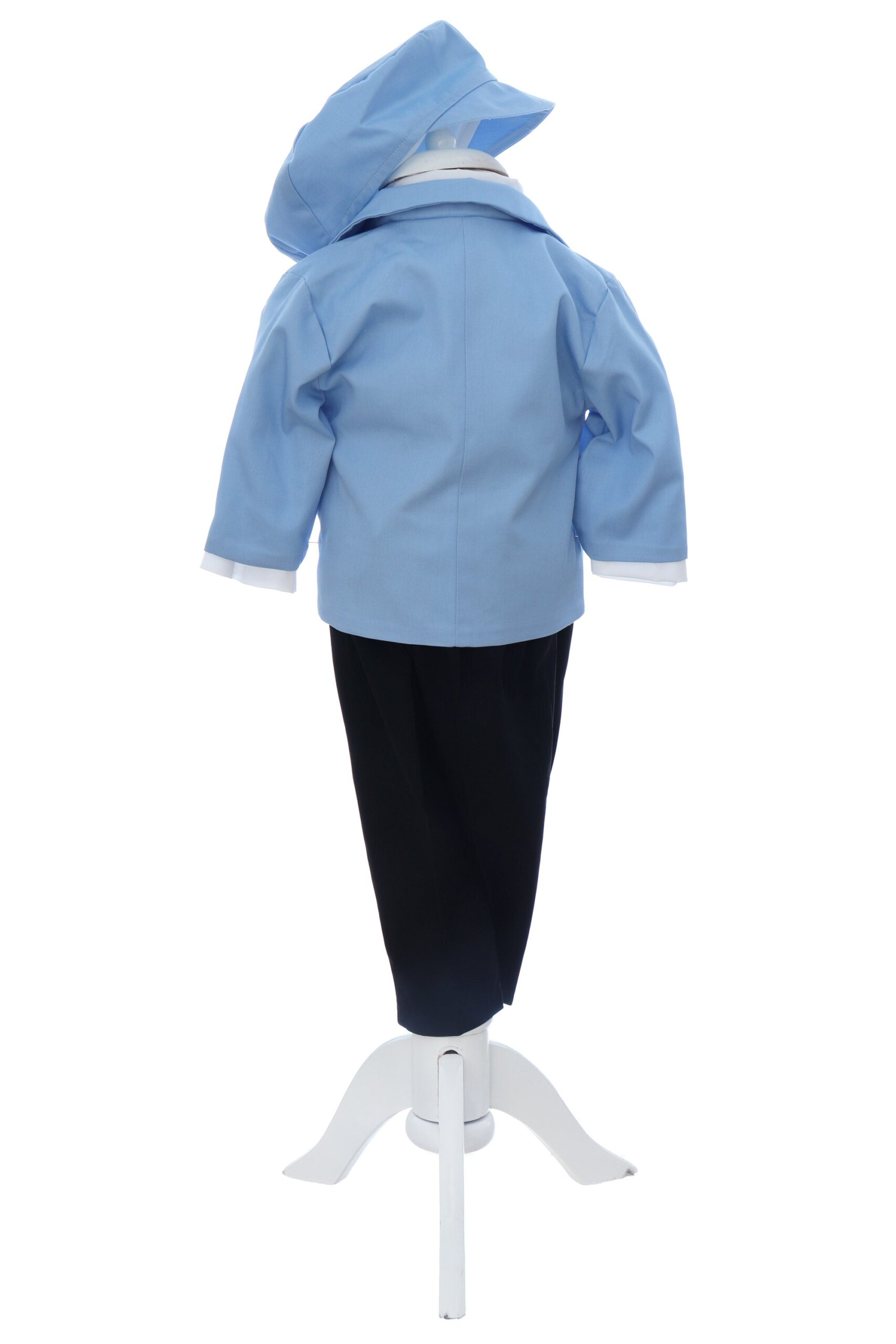 Costumas bleu pentru botez baietel, 5 piese, Recostore® REC3537 - imagine 5