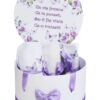 Trusou pentru botez de baieti, Model cu Fluturi, lila, 8 piese, Recostore®, REC2630 - imagine 3