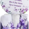 Trusou pentru botez de baieti, Model cu Fluturi, lila, 8 piese, Recostore®, REC2630 - imagine 4